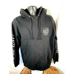 Santa Cruz Black Logo Hoodie Mens Large